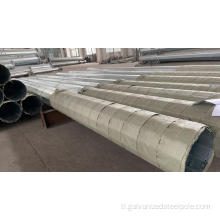 Mainit na dip galvanized polygonal transmission steel poste